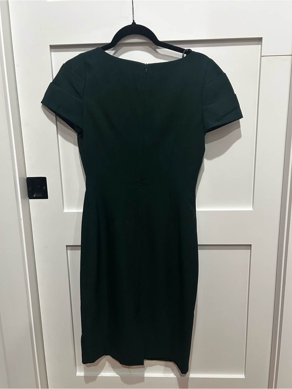 Vince Camuto Deep Green Short Sleeve Sheath Dress